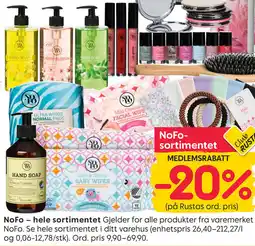 Rusta NoFo- sortimentet tilbud