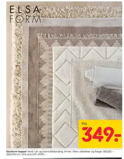 Rusta Elsaform tepper tilbud