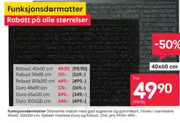 Rusta Funksjonsdørmatter tilbud