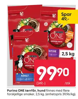 Rusta Purina ONE torrfôr, hund tilbud