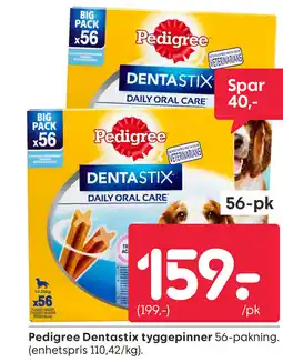 Rusta Pedigree Dentastix tyggepinner tilbud