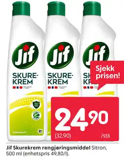 Rusta Jif Skurekrem rengjøringsmiddel Sitron tilbud