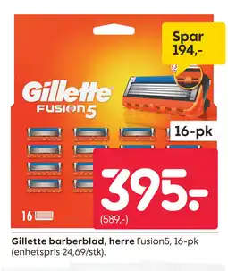 Rusta Gillette barberblad, herre tilbud
