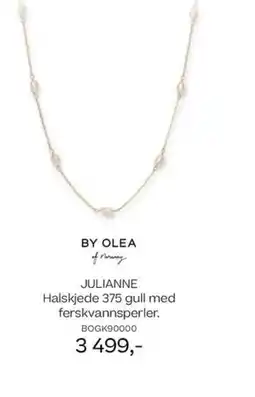 Bjørklund BY OLEA JULIANNE Halskjede 375 gull med ferskvannsperler. tilbud