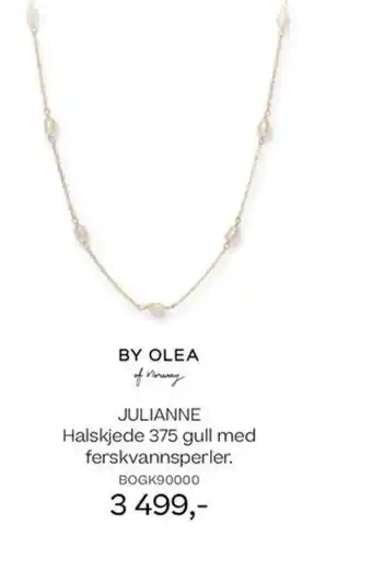 Bjørklund BY OLEA JULIANNE Halskjede 375 gull med ferskvannsperler. tilbud