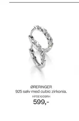 Bjørklund ØRERINGER 925 sølv med cubic zirkonia. tilbud