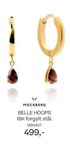 Bjørklund MOCKBER BELLE HOOPS 18K forgylt stål. G tilbud
