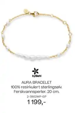 Bjørklund Aura bracelet 100% resirkulert sterlingsølv. ferskvannsperler. tilbud