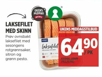 Meny Laksefilet med skinn tilbud