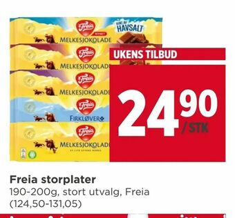 Meny Freia storplater tilbud