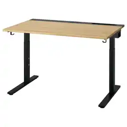 IKEA Mittzon Skrivebord, eikefiner/svart, 120x80 cm tilbud