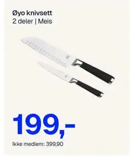 Jernia Øyo knivset, NOK 399.9, Medlemspris tilbud