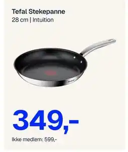 Jernia Tefal Stekepanne, NOK 599, Medlemspris tilbud