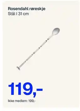 Jernia Rosendahl røreskje, NOK 199, Medlemspris tilbud