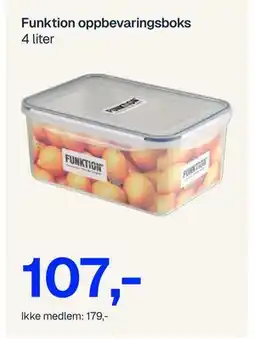 Jernia Funktion oppbevaringsboks, NOK 179, Medlemspris tilbud