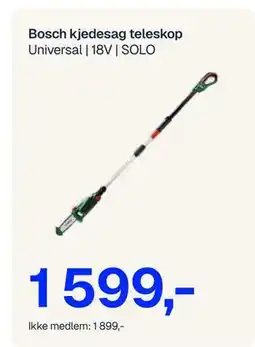 Jernia Bosch kjedesag teleskop, NOK 1899, Medlemspris tilbud