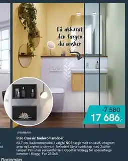 Bademiljø Inzo Classic baderomsmøbel, NOK 17686 tilbud