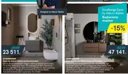 Bademiljø Baderomsmøbler tilbud