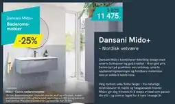 Bademiljø Mido+ Classic baderomsmøbel, NOK 11475 tilbud