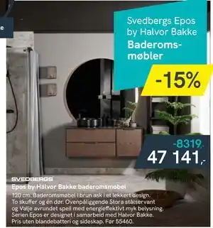 Epos by Halvor Bakke baderomsmøbel, NOK 47141