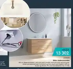 Bademiljø Mido+ baderomsmøbel, NOK 13302 tilbud