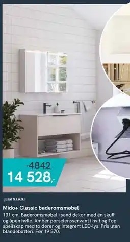 Bademiljø Mido+ Classic baderomsmøbel, NOK 14528 tilbud