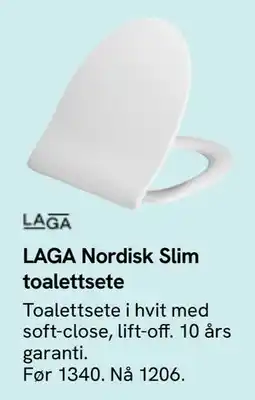 Bademiljø LAGA Nordisk Slim toalettsete, NOK 1206 tilbud