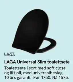 Bademiljø LAGA Universal Slim toalettsete, NOK 1575 tilbud