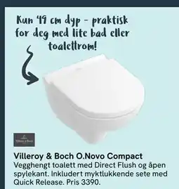 Bademiljø Villeroy & Boch O.Novo Compact, NOK 3390 tilbud
