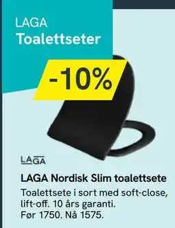 Bademiljø LAGA Nordisk Slim toalettsete, NOK 1575 tilbud