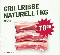 Holdbart GRILLRIBBE NATURELL 1 KG, NOK 79 tilbud