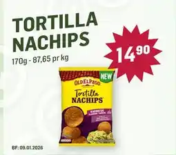 Holdbart TORTILLA NACHIPS, NOK 14.9 tilbud