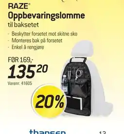 Thansen Oppbevaringslomme, NOK 135.2 tilbud
