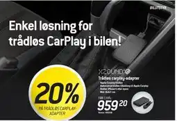 Thansen 20% PÅ TRÅDLØS CARPLAYADAPTER tilbud