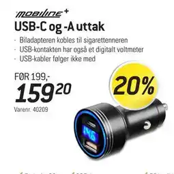 Thansen USB-C og -A uttak, NOK 159.2 tilbud