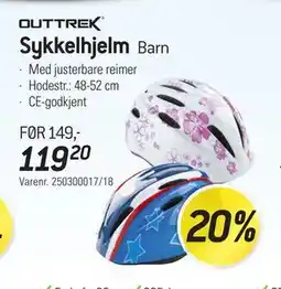 Thansen Sykkelhjelm, NOK 119.2 tilbud