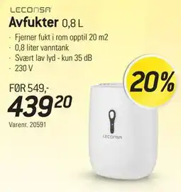 Thansen Avfukter, NOK 439.2 tilbud