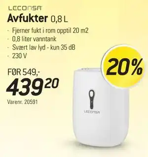 Thansen Avfukter, NOK 439.2 tilbud