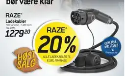 Thansen 20% ALLE LADEKABLER TIL ELBIL FRA RAZE tilbud