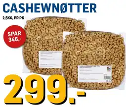 Price Lagerbutikk Cashewnøtter tilbud