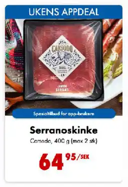 Nordby Supermarket CORSODO Serranoskinke tilbud