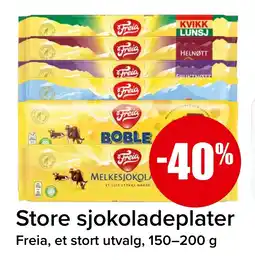 Eurospar FREIA Store sjokoladeplater tilbud