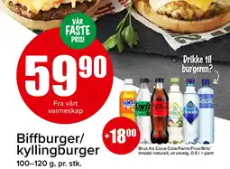 Eurospar Biffburger/ kyllingburger tilbud