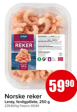 Eurospar LERØY Norske reker tilbud