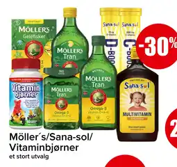 Eurospar Möller's/sana-sol/ vitaminbjørner tilbud