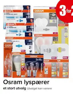 Eurospar Osram lyspærer tilbud
