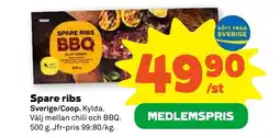 Stora Coop COOP Spare ribs tilbud
