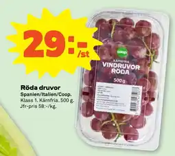 Stora Coop COOP Röda druvor tilbud