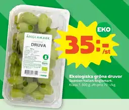 Stora Coop Ekologiska gröna druvor tilbud