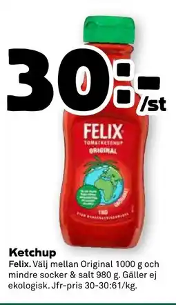 Stora Coop FELIX Ketchup tilbud
